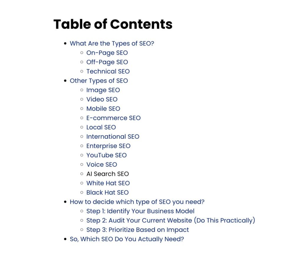 Example of Topic Coverage across the blog
